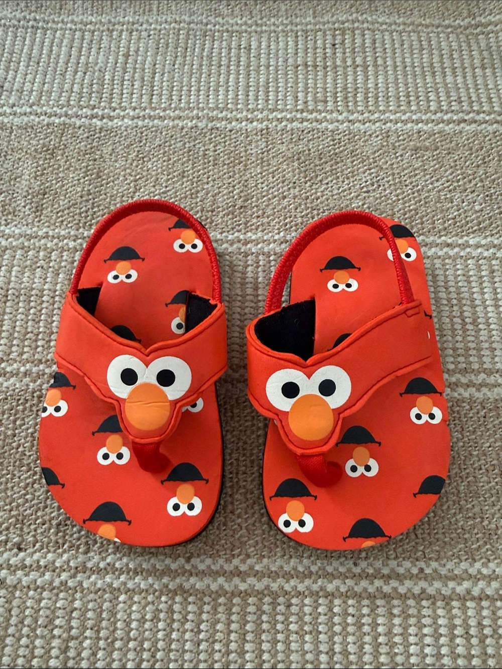 Bright Red Toddler Slip-On Character Sandals